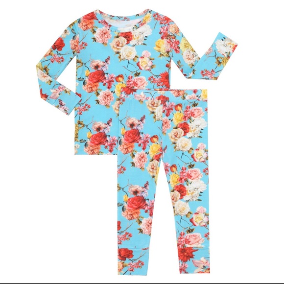 English Rose Floral bamboo 2 piece pajamas - Picture 1 of 2